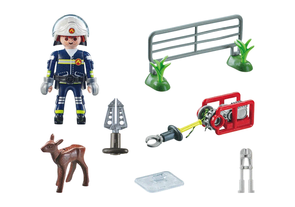 PLAYMOBIL ACTION HEROES Ugniagesių misija: gyvūnų gelbėjimas 71467