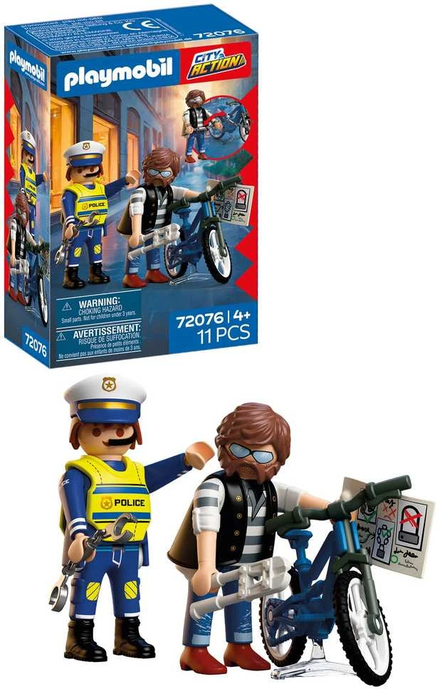 Konstruktorius Playmobil Dviračio vagystė (72076)