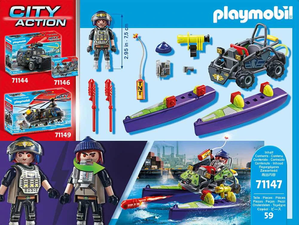PLAYMOBIL CITY ACTION Specialiųjų pajėgų keturratis 71147