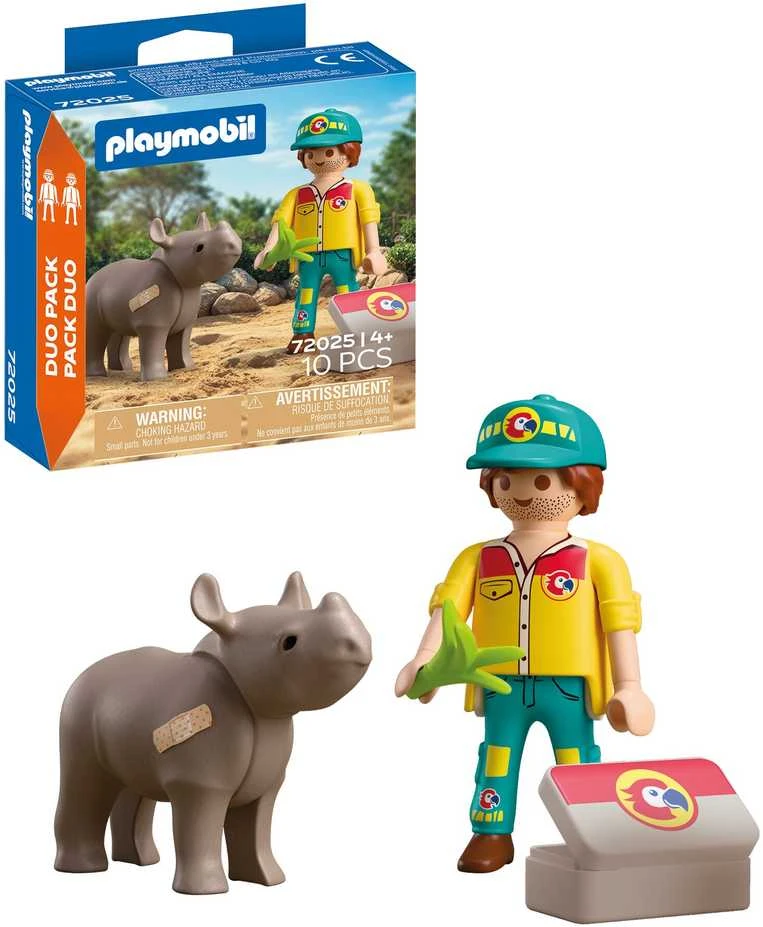 PLAYMOBIL DuoPack Ranger with Rhino 72025