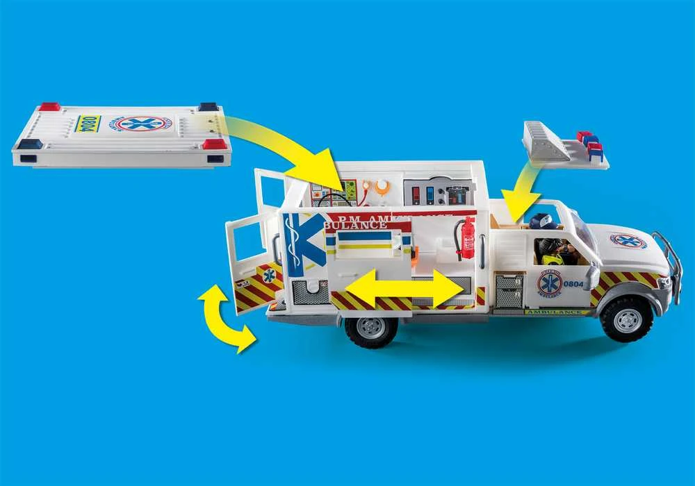 PLAYMOBIL Greitosios pagalbos automobilis su šviesomis ir garsais 70936