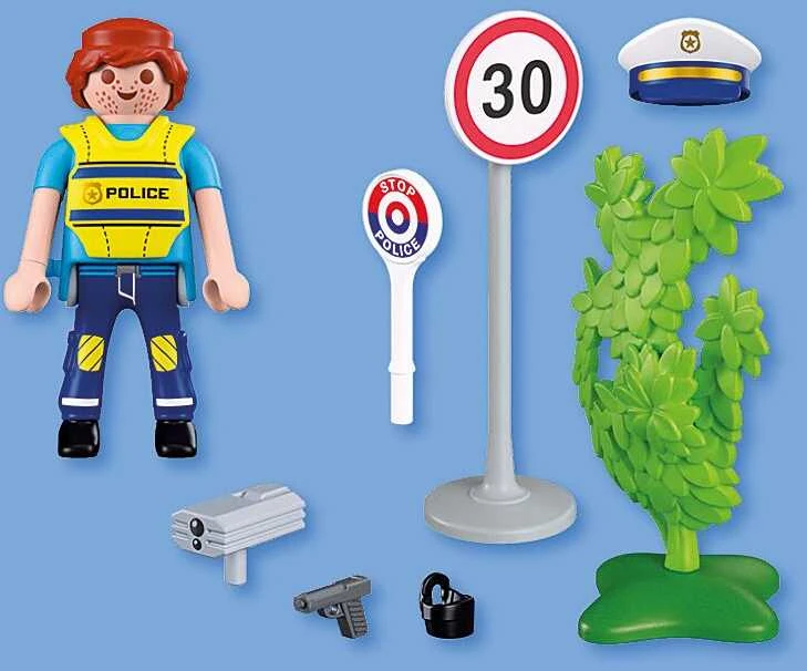Konstruktorius Playmobil Policijos pareigūnas su greičio matuokliu 72029