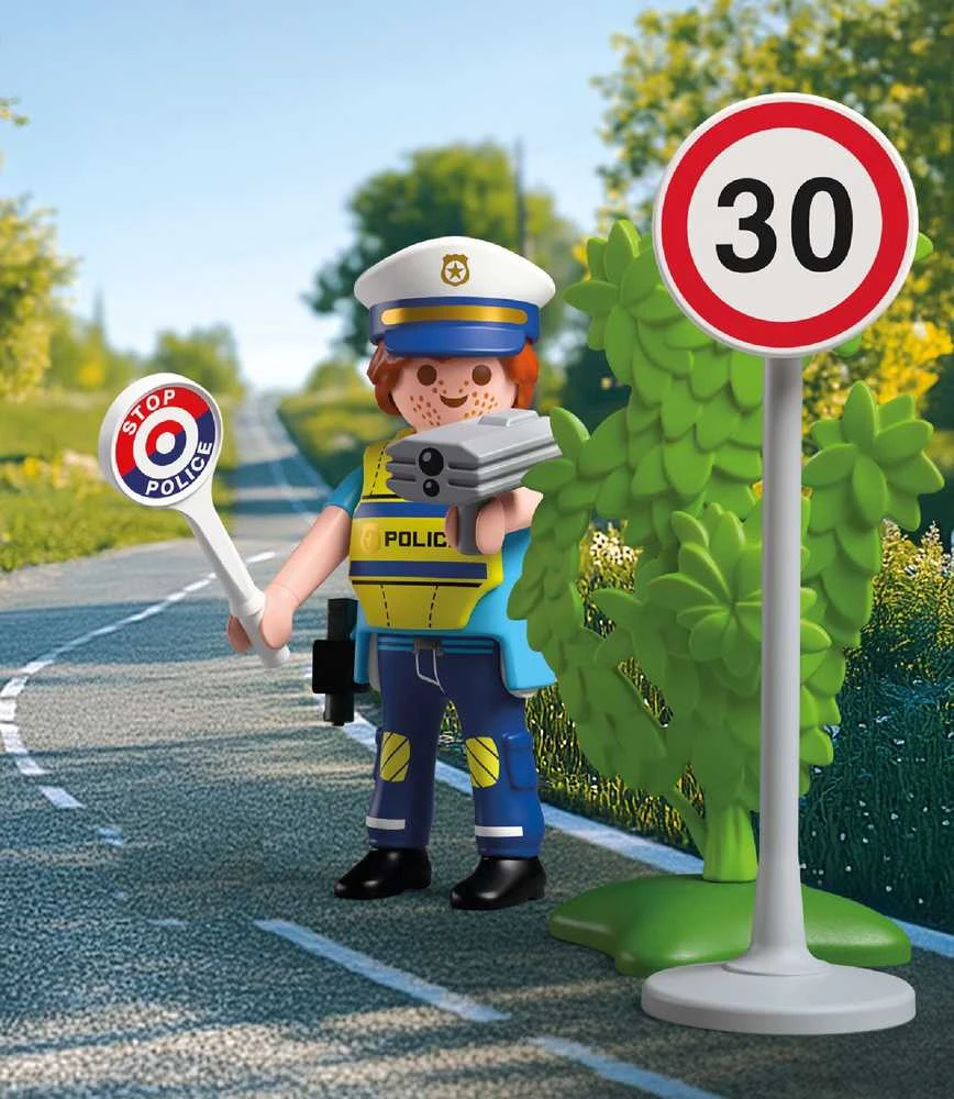 Konstruktorius Playmobil Policijos pareigūnas su greičio matuokliu 72029