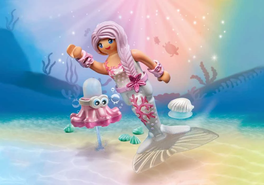 PLAYMOBIL SPECIAL PLUS Undinėlė su vandenį purškiančiu aštuonkoju 71477