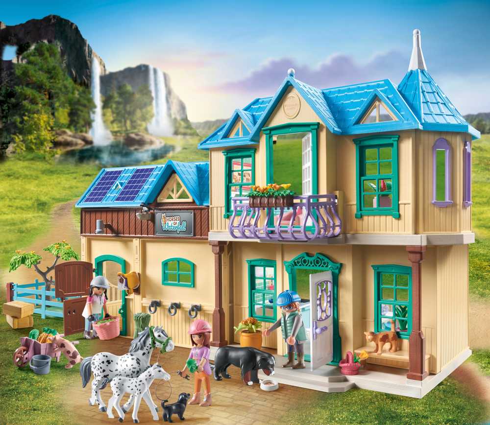 Konstruktorius Playmobil Waterfall Ranch 71351, plastikas