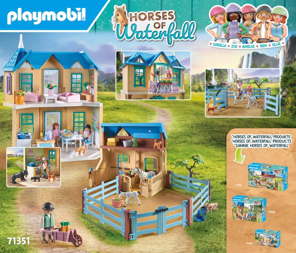 Konstruktorius Playmobil Waterfall Ranch 71351, plastikas