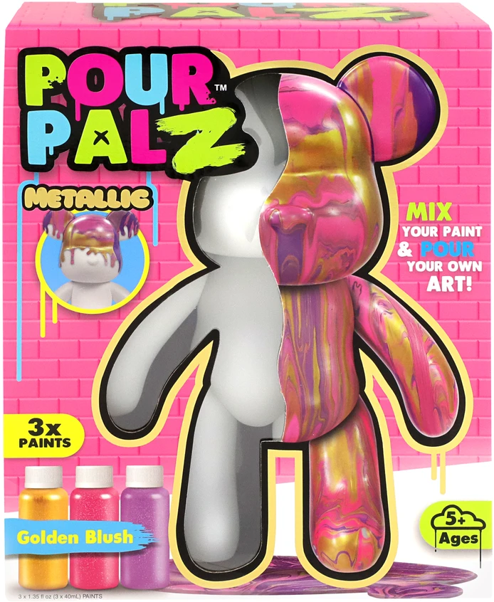 Pour Palz DIY dažomas meškiukas – Auksinis švytėjimas