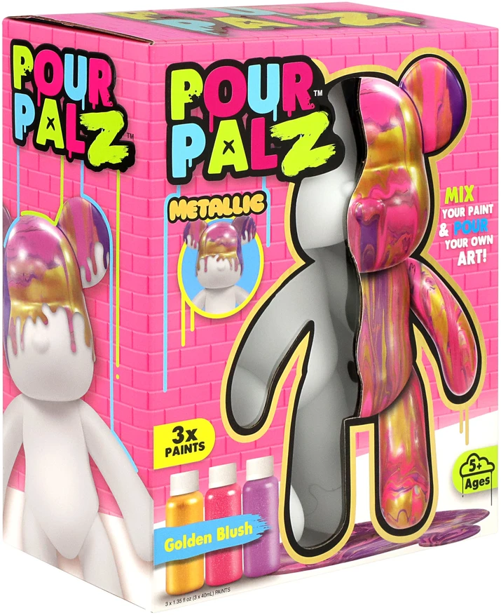 Pour Palz DIY dažomas meškiukas – Auksinis švytėjimas
