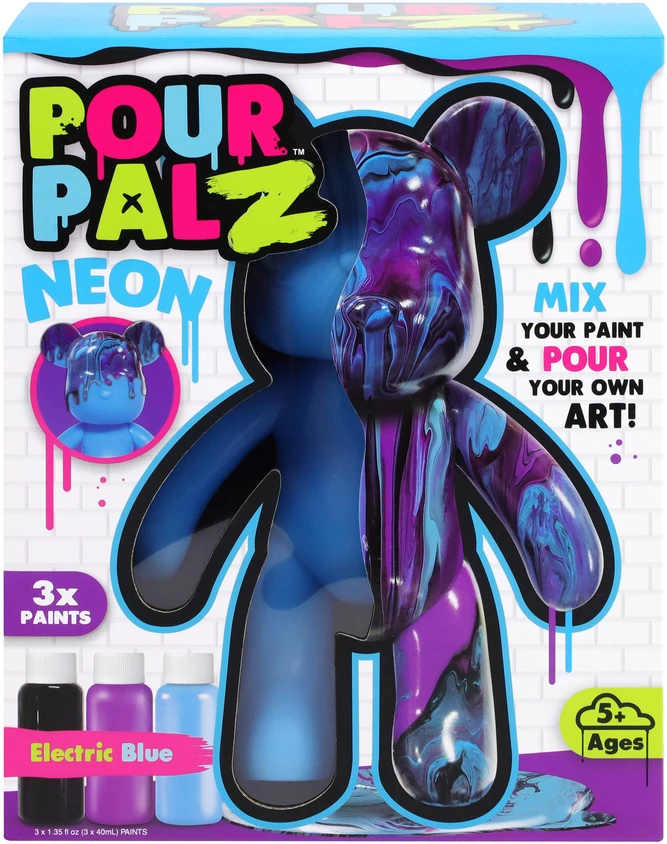 Pour Palz DIY dažomas meškiukas – Neoninis
