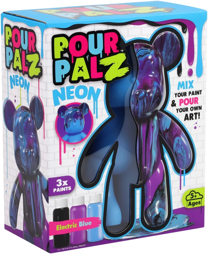 Pour Palz DIY dažomas meškiukas – Neoninis