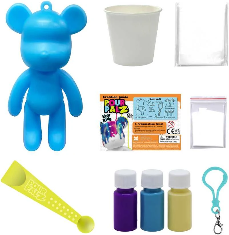 Edibazzar Pour Palz DIY Mini dažų meškutis su pakabučiu