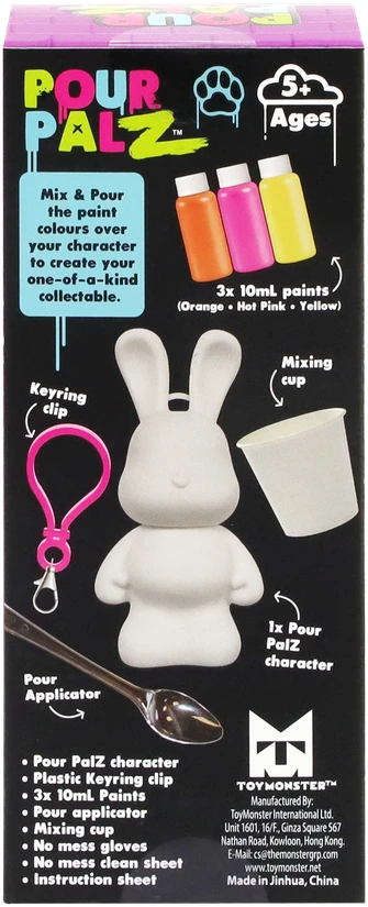 Pour Palz DIY Mini dažų zuikutis su pakabučiu
