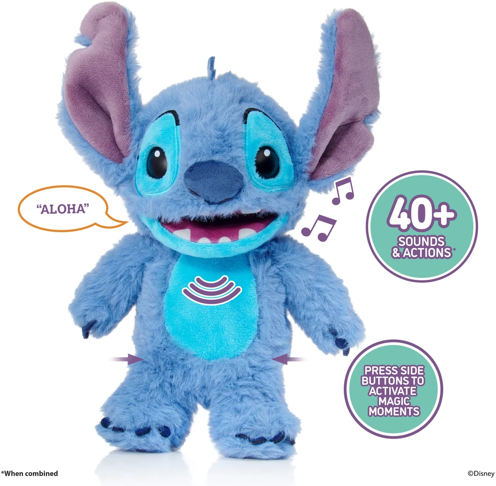 WOW STUFF REAL FX STITCH Palm Puppetronic interaktyvus gyvūnėlis - Stitch