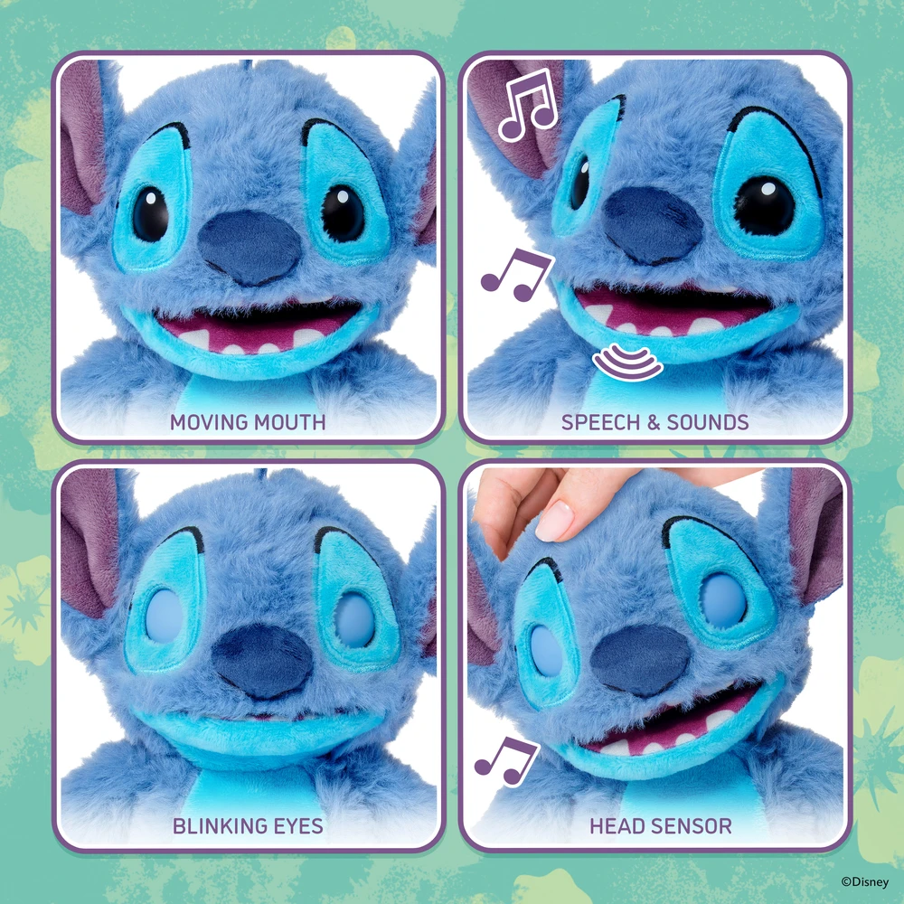 WOW STUFF REAL FX STITCH Palm Puppetronic interaktyvus gyvūnėlis - Stitch