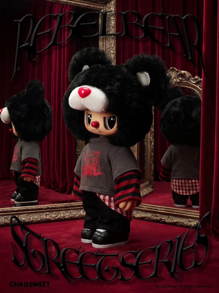 REBEL BEAR Spalvinga lėlė „Street", 18 cm