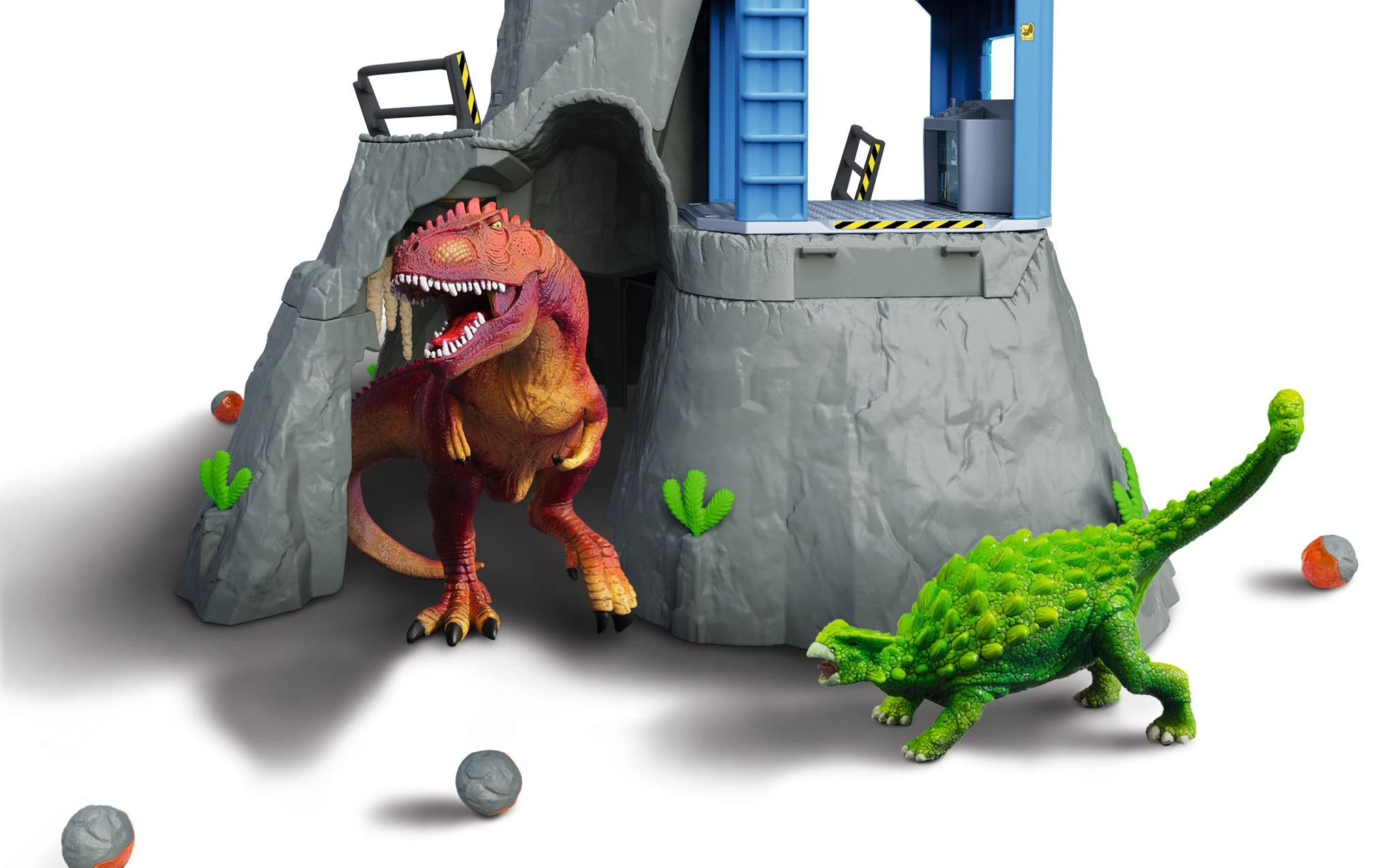 Žaislų rinkinys - Schleich Dinosaurus Didžioji ugnikalnio ekspedicija (dinozaurų figūrėlės, ugnikalnis)