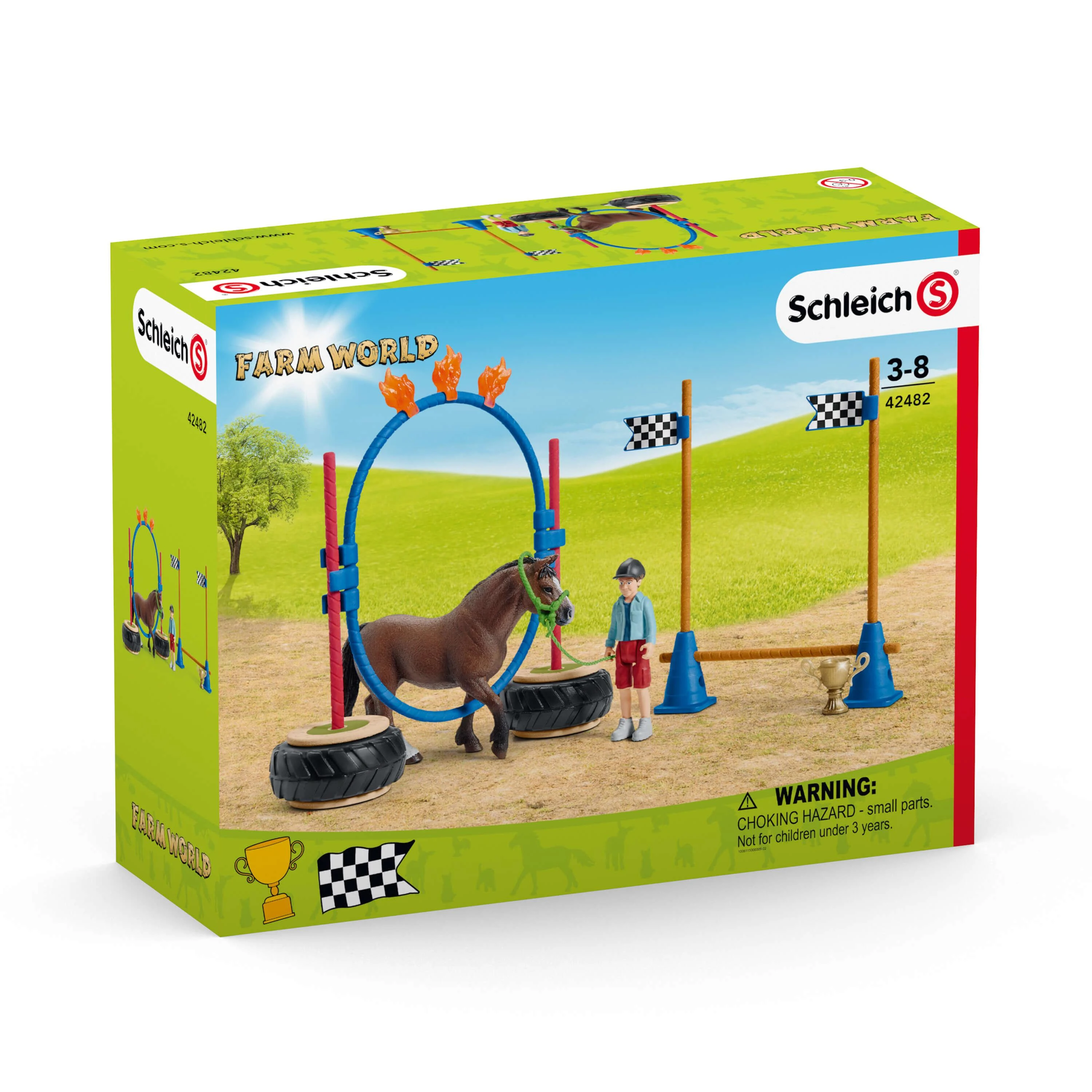 SCHLEICH FARM WORLD Ponių Ištvermės Lenktynės