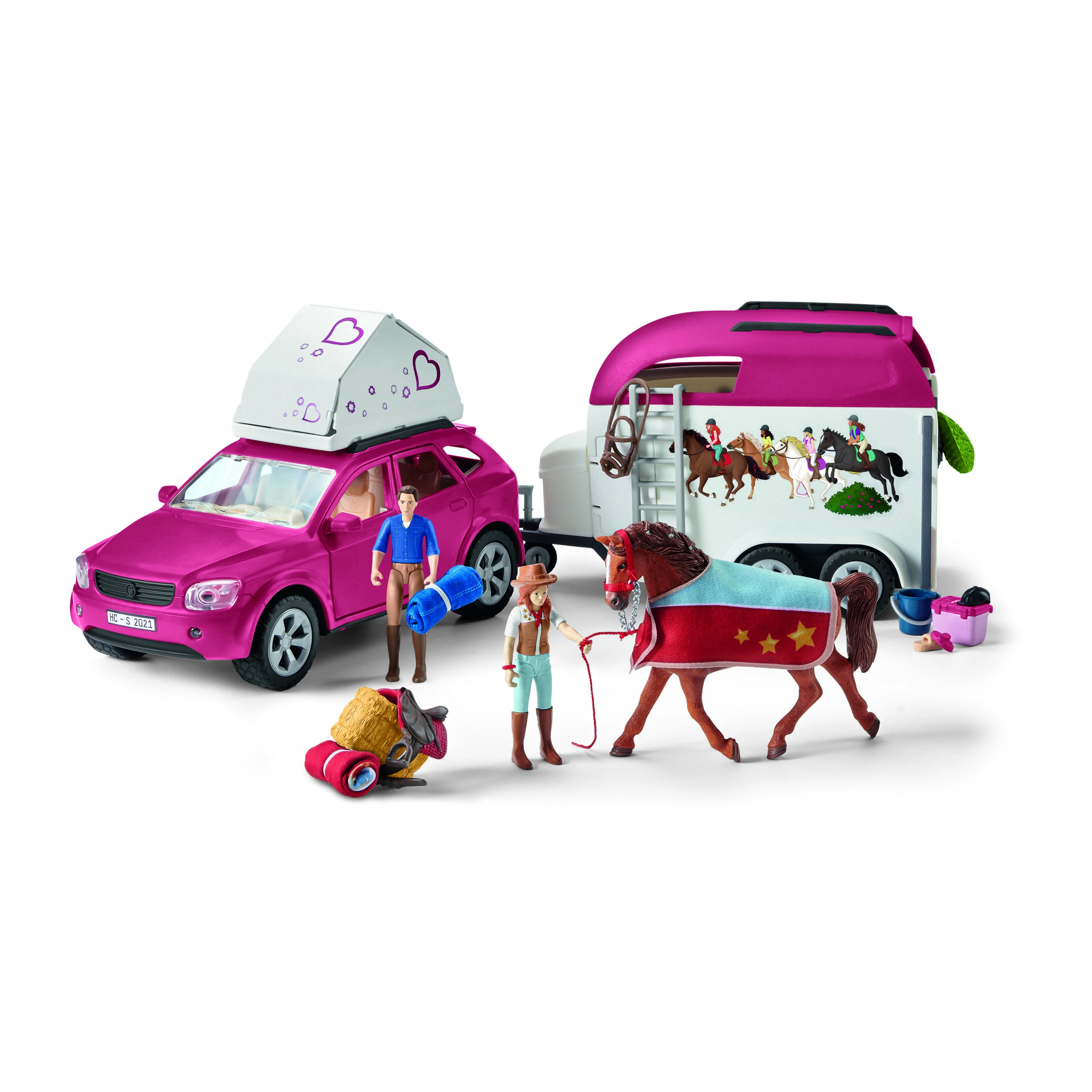 Schleich Horse Club 42535 Horse Adventure w. Automobilis ir priekaba