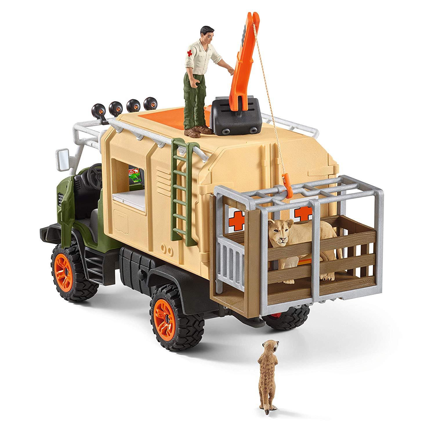 SCHLEICH „Wild Life“ Rinkinys - Gyvūnų Gelbėjimo Sunkvežimis
