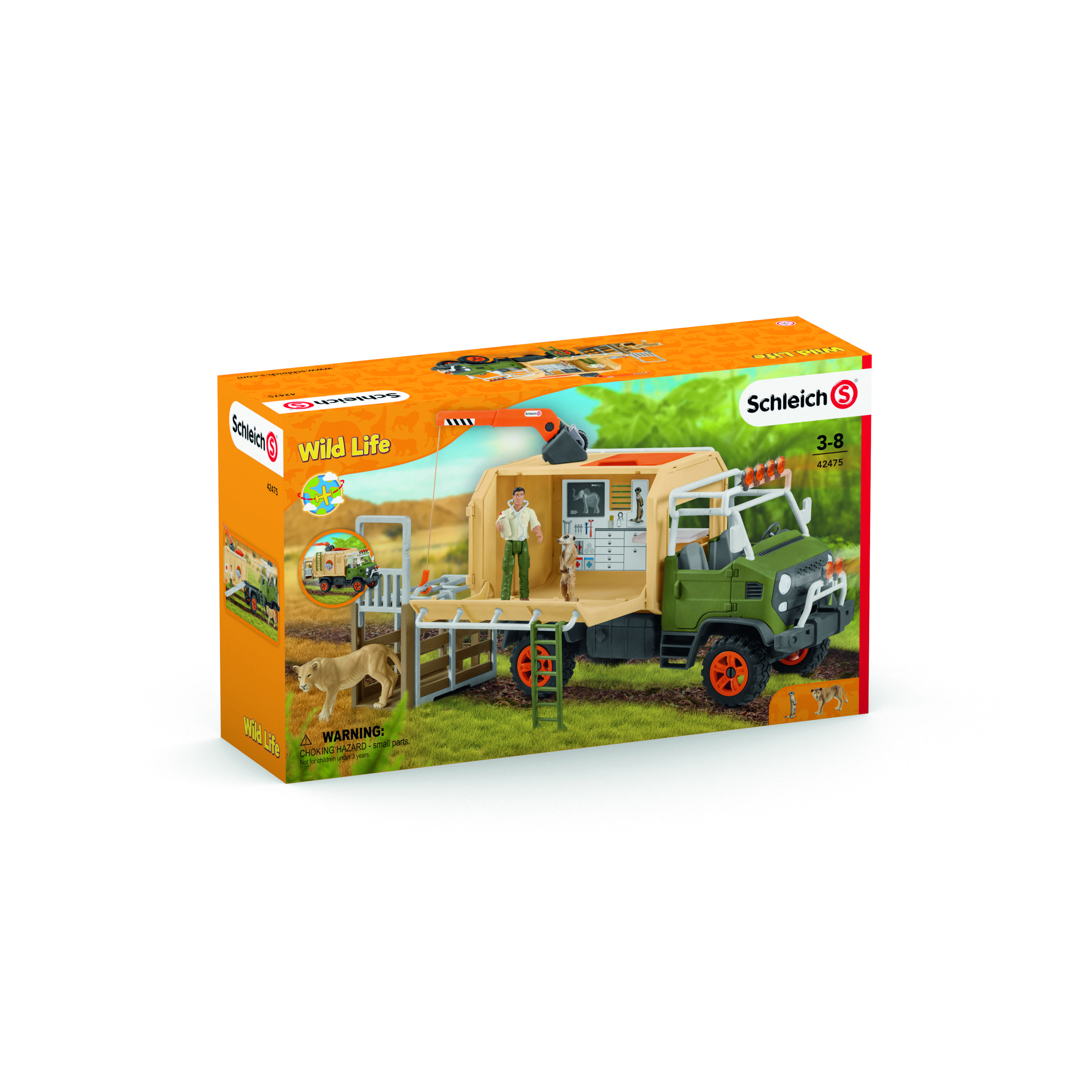 SCHLEICH „Wild Life“ Rinkinys - Gyvūnų Gelbėjimo Sunkvežimis