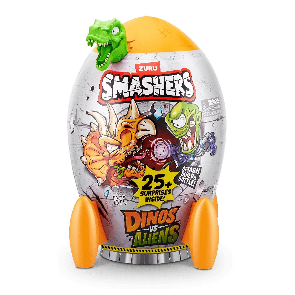 SMASHERS Rinkinys siurprizas „Dinozaurai prieš ateivius“