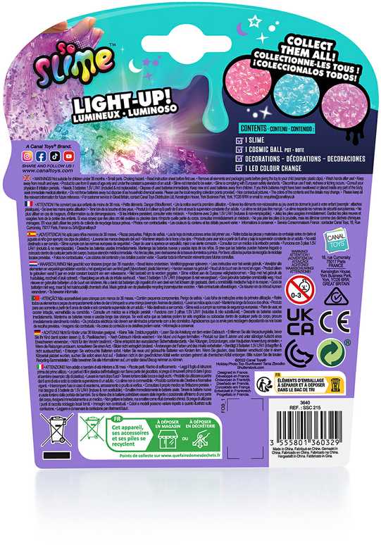 Magy SO SLIME CANAL TOYS Šviečianti kosminė modeliavimo masė