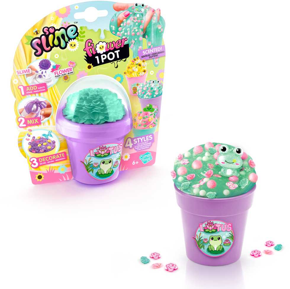 SO SLIME Kūrybinis gleivių rinkinys „Gėlių vazonėlis“