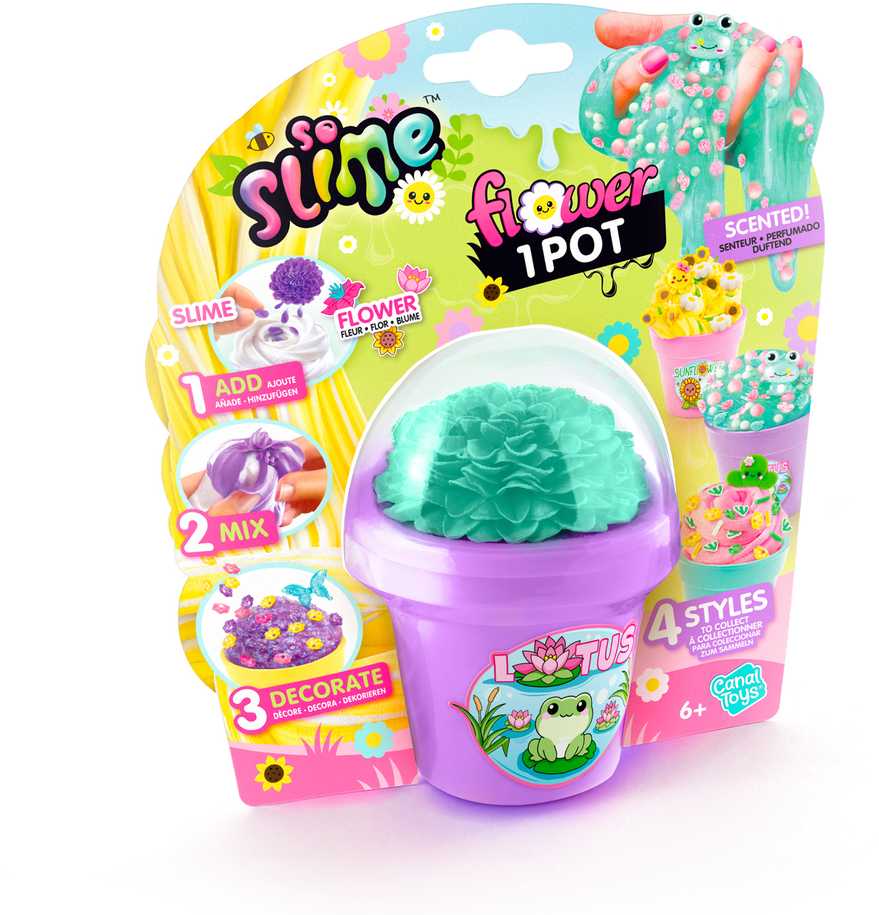 SO SLIME Kūrybinis gleivių rinkinys „Gėlių vazonėlis“