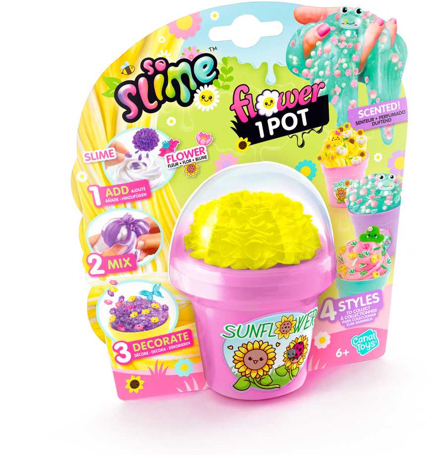 SO SLIME Kūrybinis gleivių rinkinys „Gėlių vazonėlis“