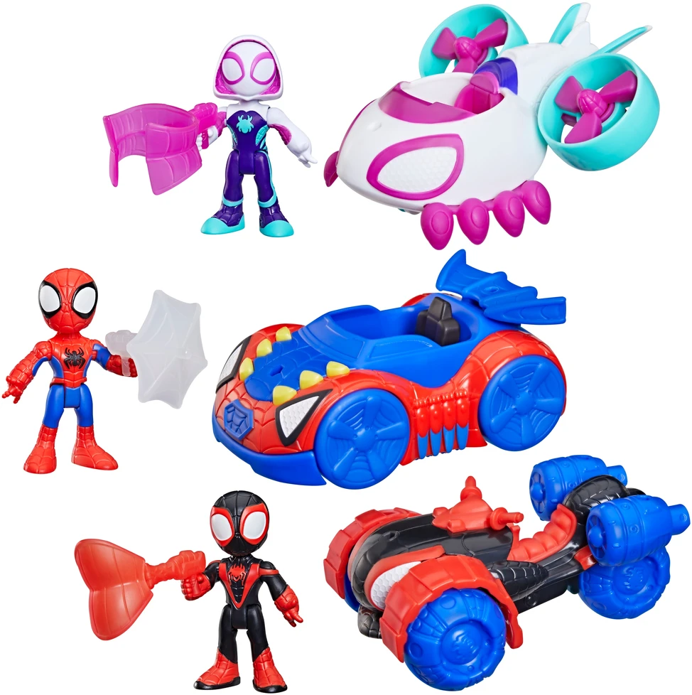 SPIDER-MAN AVENGERS IRON MAN AND HIS AWESOME FRIENDS Transporto priemonių rinkinys, 3 vnt.