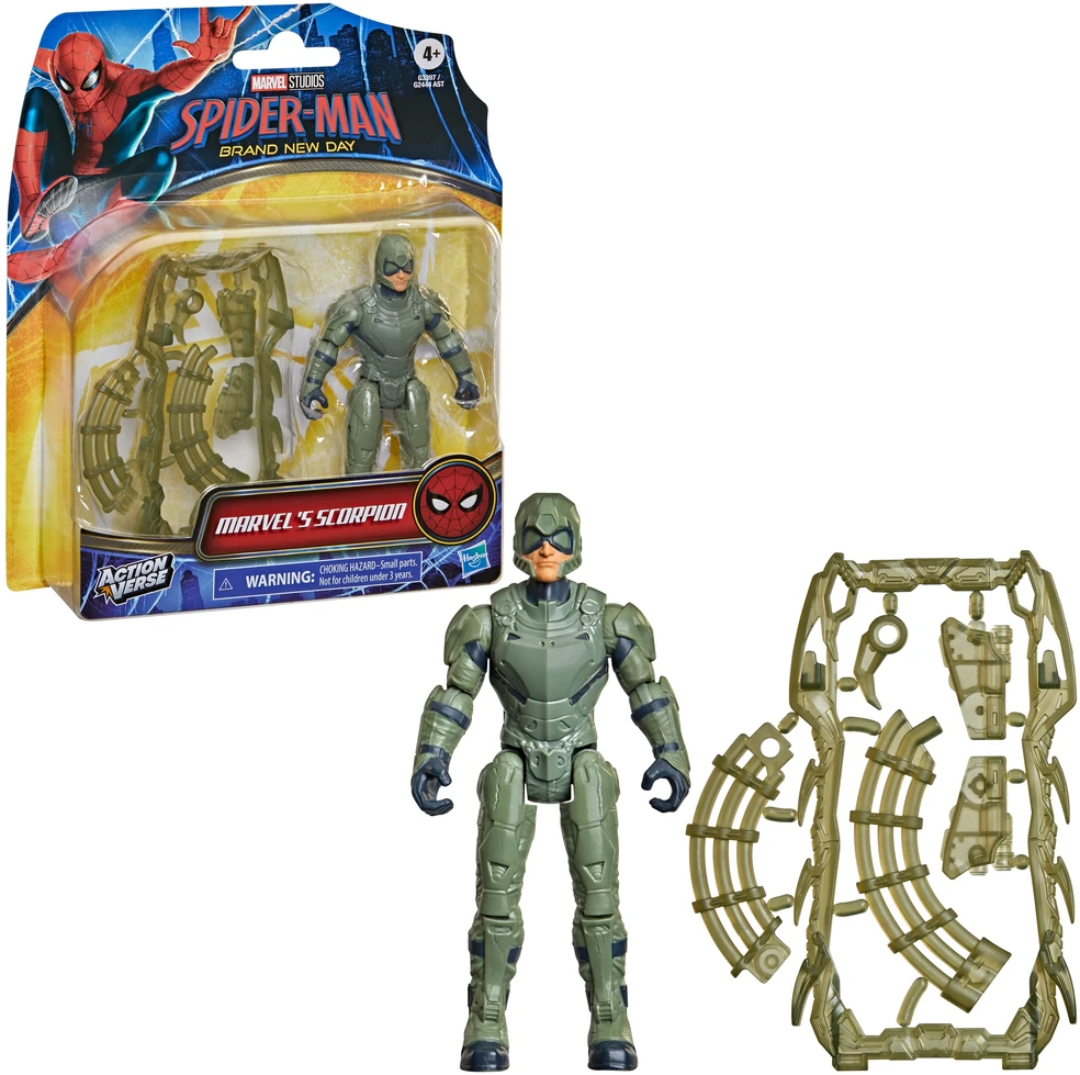 SPIDER-MAN ŽMOGUS-VORAS Naujos dienos veiksmo figūrėlė su priedais 11,4 cm
