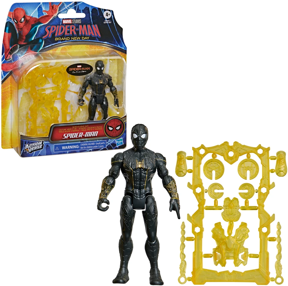 SPIDER-MAN ŽMOGUS-VORAS Naujos dienos veiksmo figūrėlė su priedais 11,4 cm