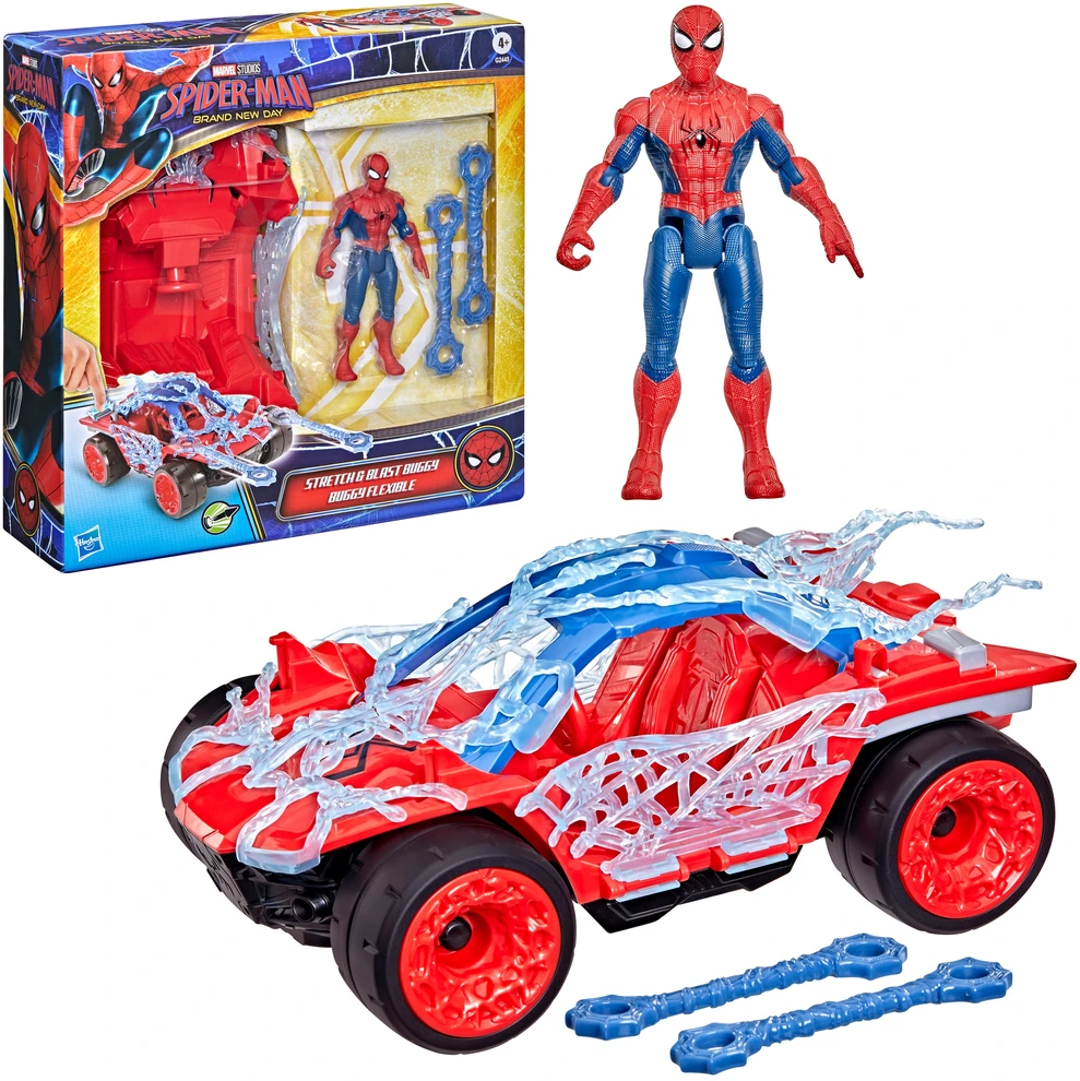 SPIDER-MAN ŽMOGUS-VORAS „Brand New Day“ žaidimų rinkinys „Gallagher Web“ sprogdinimo transporto priemonė