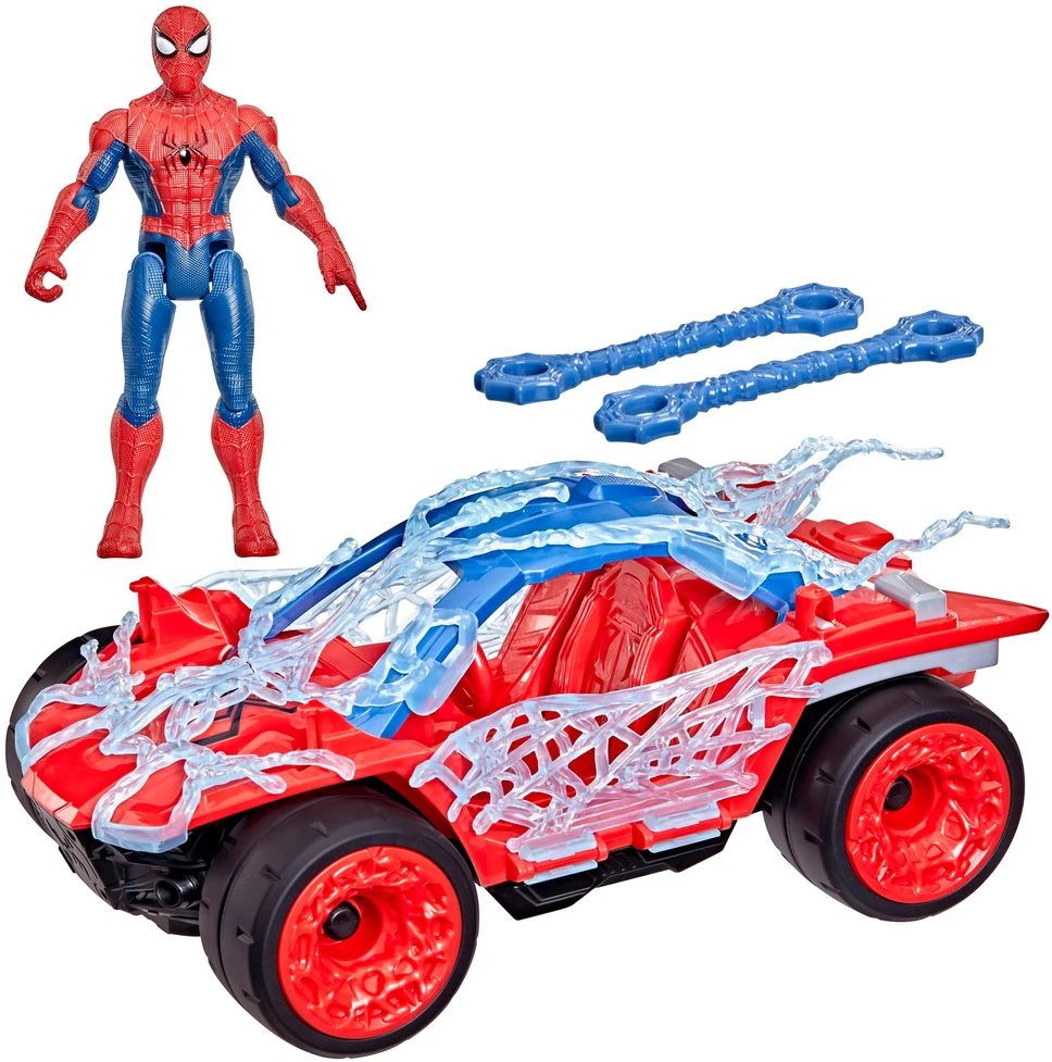 SPIDER-MAN ŽMOGUS-VORAS „Brand New Day“ žaidimų rinkinys „Gallagher Web“ sprogdinimo transporto priemonė