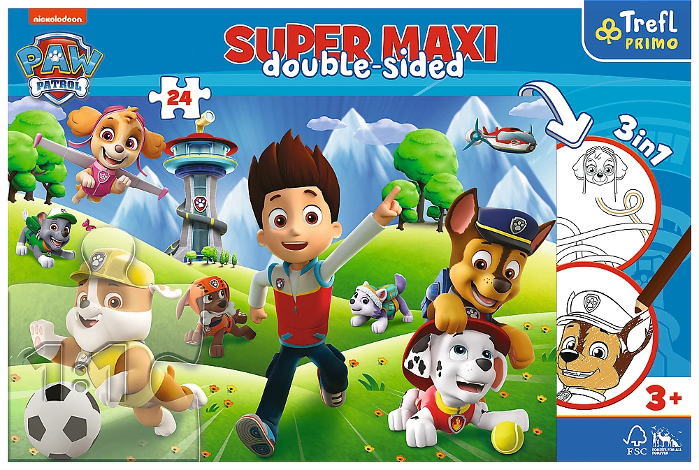 PAW PATROL TREFL Super maxi dėlionė, 24 det.