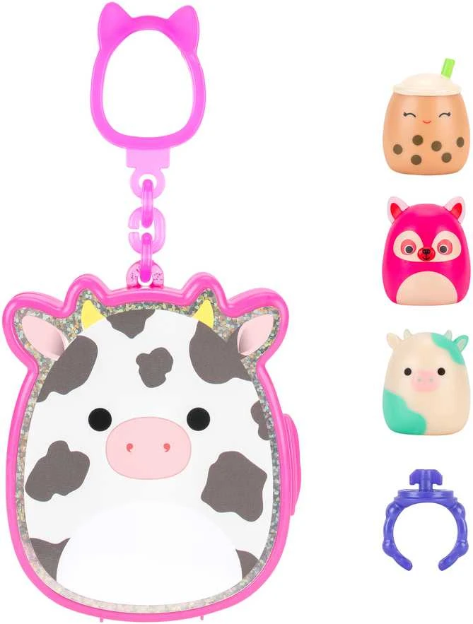 SQUISHMALLOWS CLIP-A-LONGS Herojai-siurprizai, 3 vnt., 2,5 cm