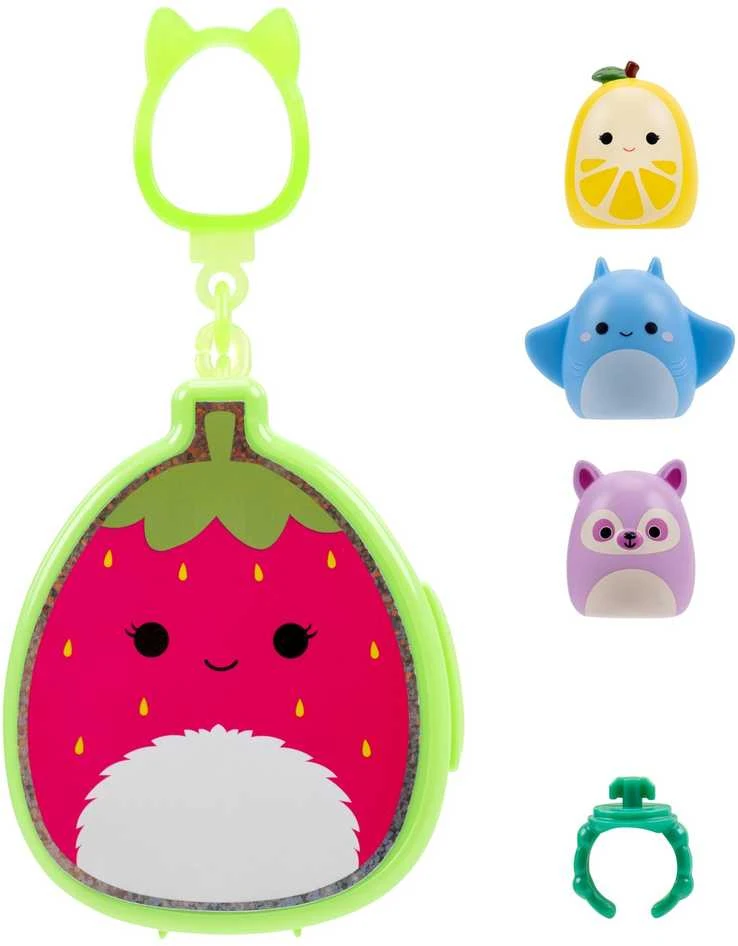SQUISHMALLOWS CLIP-A-LONGS Herojai-siurprizai, 3 vnt., 2,5 cm