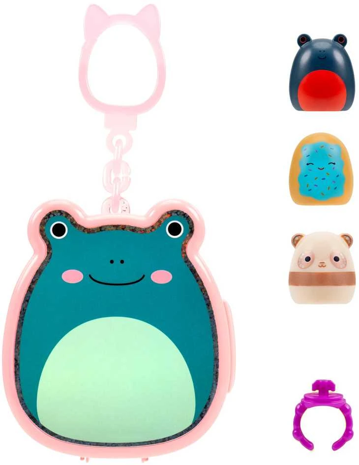 SQUISHMALLOWS CLIP-A-LONGS Herojai-siurprizai, 3 vnt., 2,5 cm