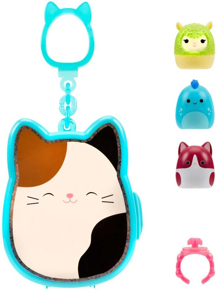 SQUISHMALLOWS CLIP-A-LONGS Herojai-siurprizai, 3 vnt., 2,5 cm