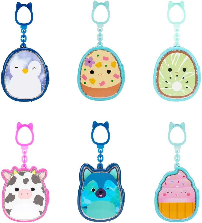 SQUISHMALLOWS CLIP-A-LONGS Herojai-siurprizai, 3 vnt., 2,5 cm