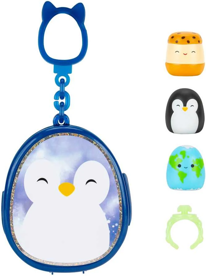 SQUISHMALLOWS CLIP-A-LONGS Herojai-siurprizai, 3 vnt., 2,5 cm