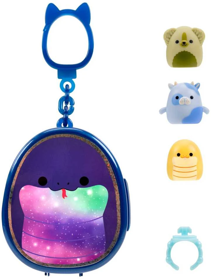 SQUISHMALLOWS CLIP-A-LONGS Herojai-siurprizai, 3 vnt., 2,5 cm