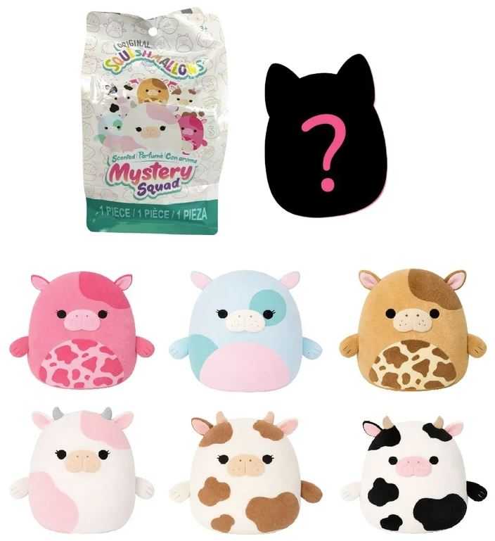 SQUISHMALLOWS Mystery Squad W29 paslaptingas pliušinis gyvūnėlis, 12 cm