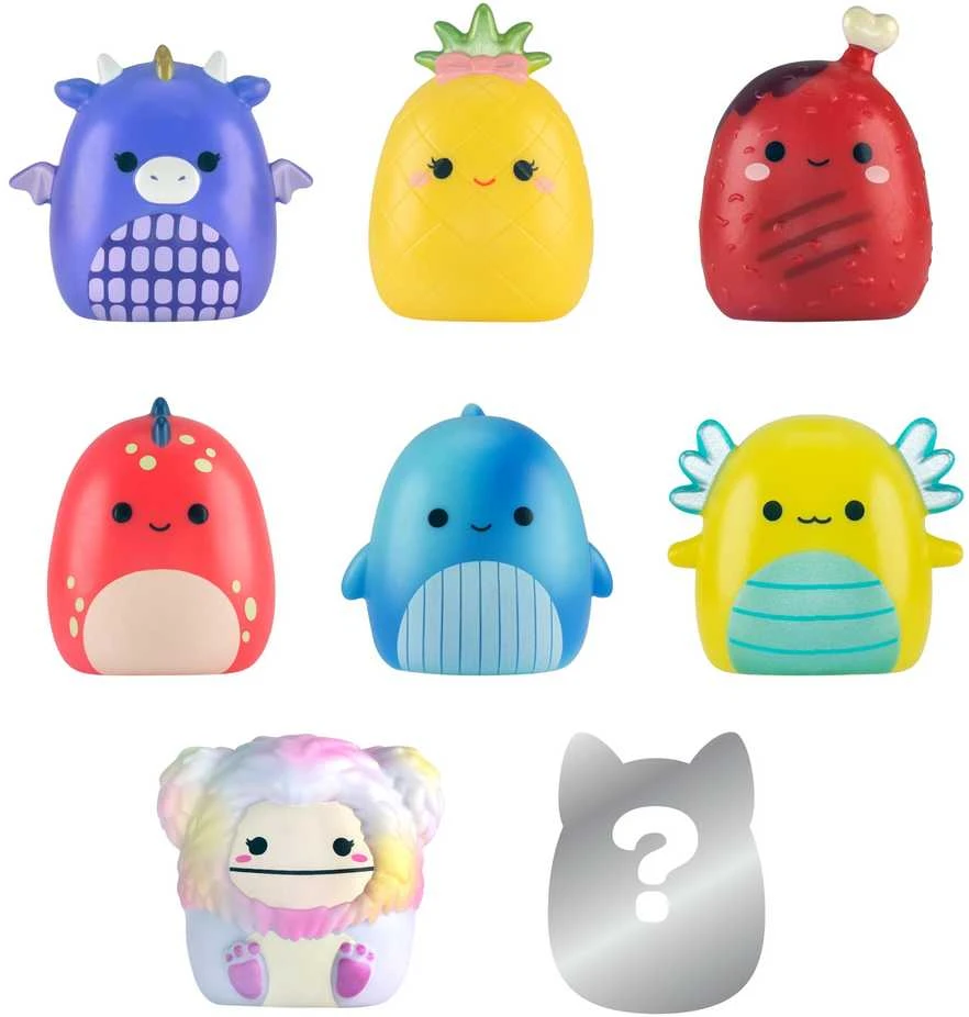 Squishmallows SQUISHMALLOWES SQUISH-A-LONGS Herojai, 8 vnt., 2,5 cm
