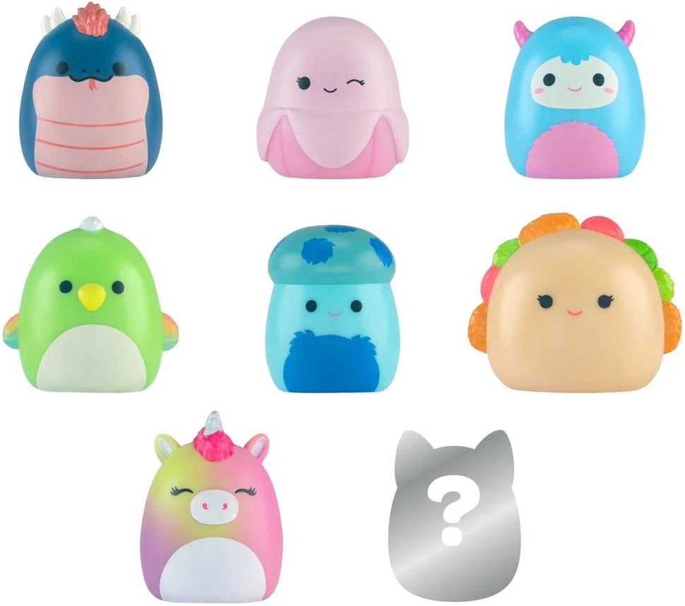 Squishmallows SQUISHMALLOWES SQUISH-A-LONGS Herojai, 8 vnt., 2,5 cm