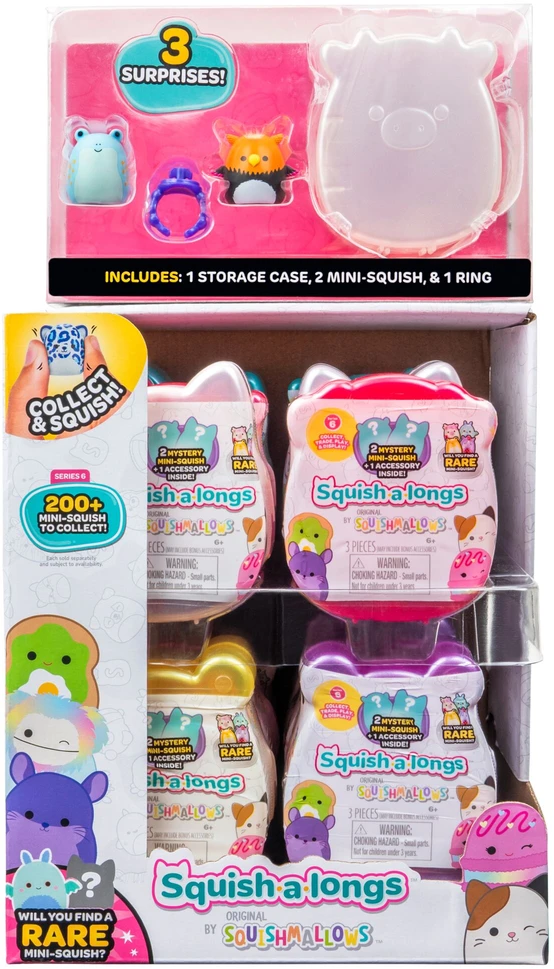 SQUISHMALLOWS SQUISH-A-LONGS Herojai-siurprizai, 2 vnt., 2,5 cm