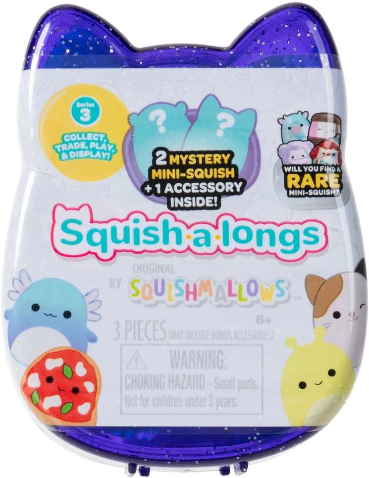 SQUISHMALLOWS SQUISH-A-LONGS Herojai-siurprizai, 2 vnt., 2,5 cm