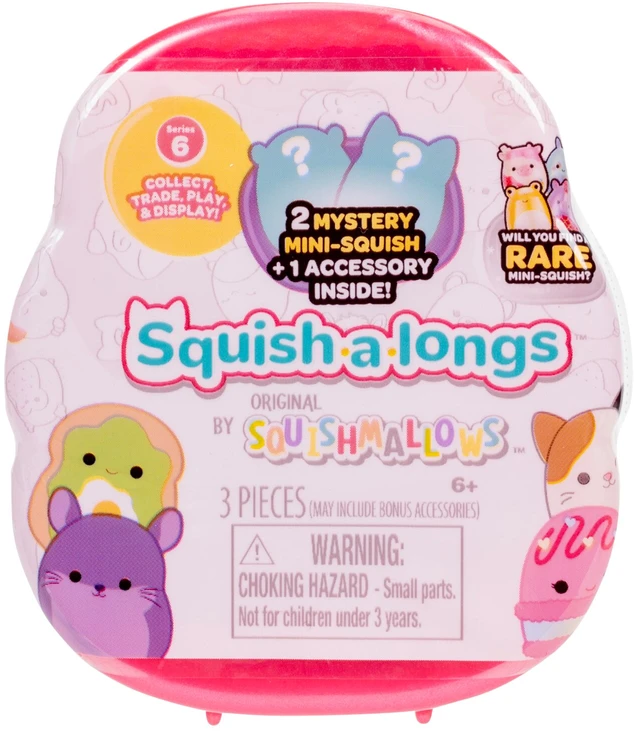 SQUISHMALLOWS SQUISH-A-LONGS Herojai-siurprizai, 2 vnt., 2,5 cm