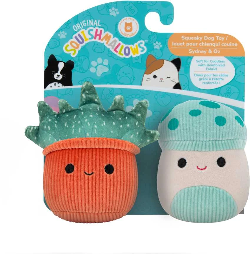 SQUISHMALLOWS Šuns žaislai, 9 cm, 2 vnt.