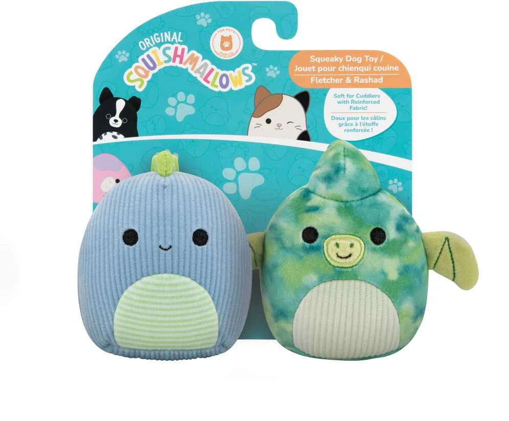 SQUISHMALLOWS Šuns žaislai, 9 cm, 2 vnt.